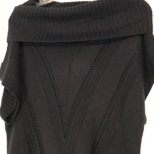 Black cowneck sweater
